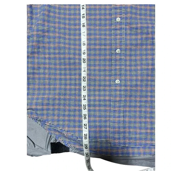 Ralph Lauren Long Sleeve Button Down M Blue Red White Plaid Flesh Pony‎ Preppy - Picture 4 of 12